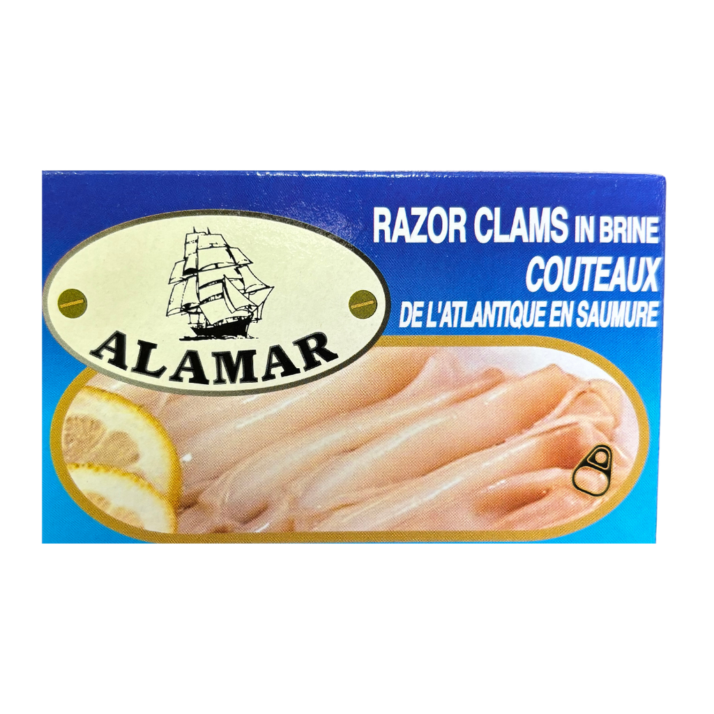 razor clams in brine