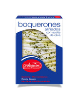 Anchois blancs Boquerones assaisonnés à l'huile d'olive - Blue Line Arlequín, 125g