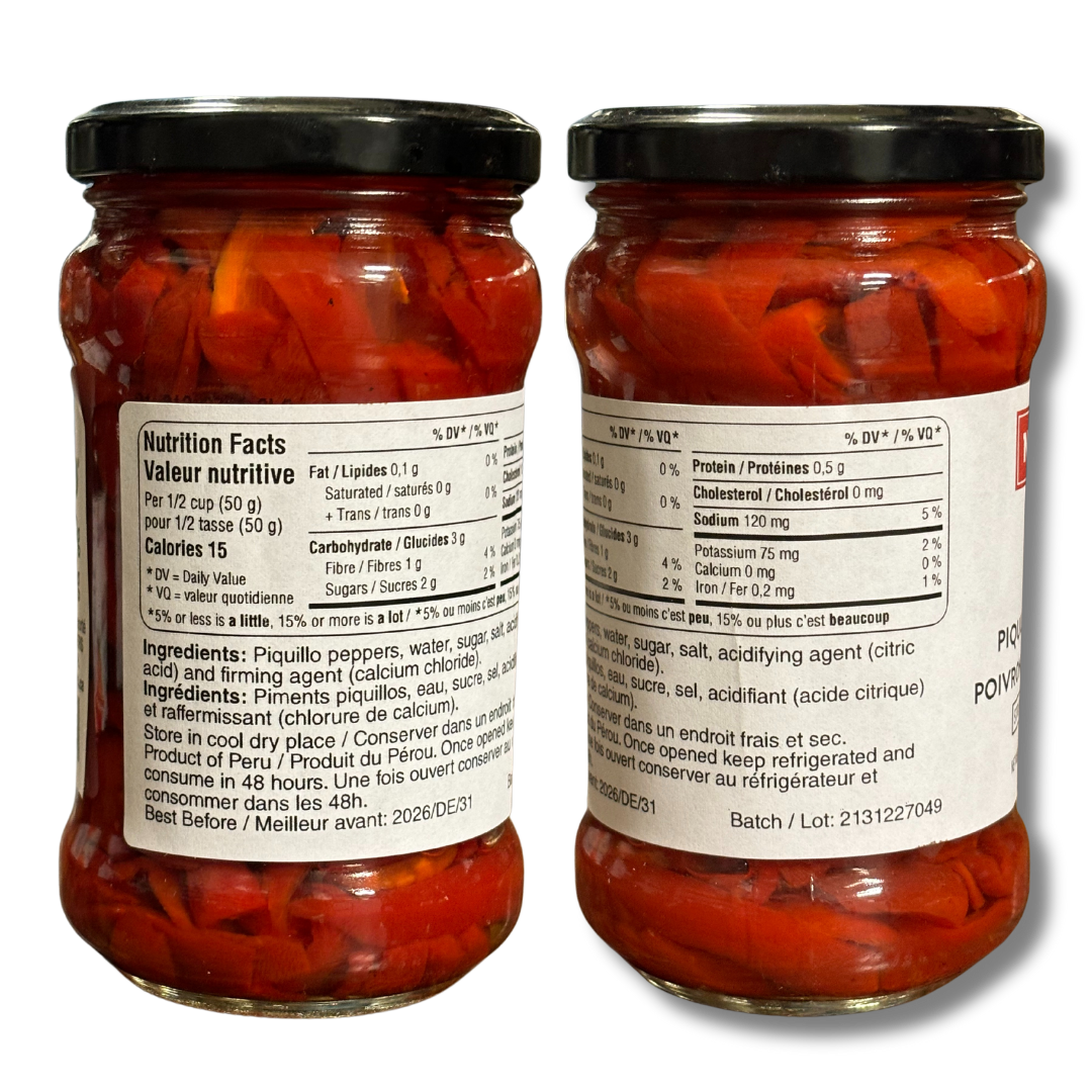 Piments Piquillo en lanières Norvi, 290gr