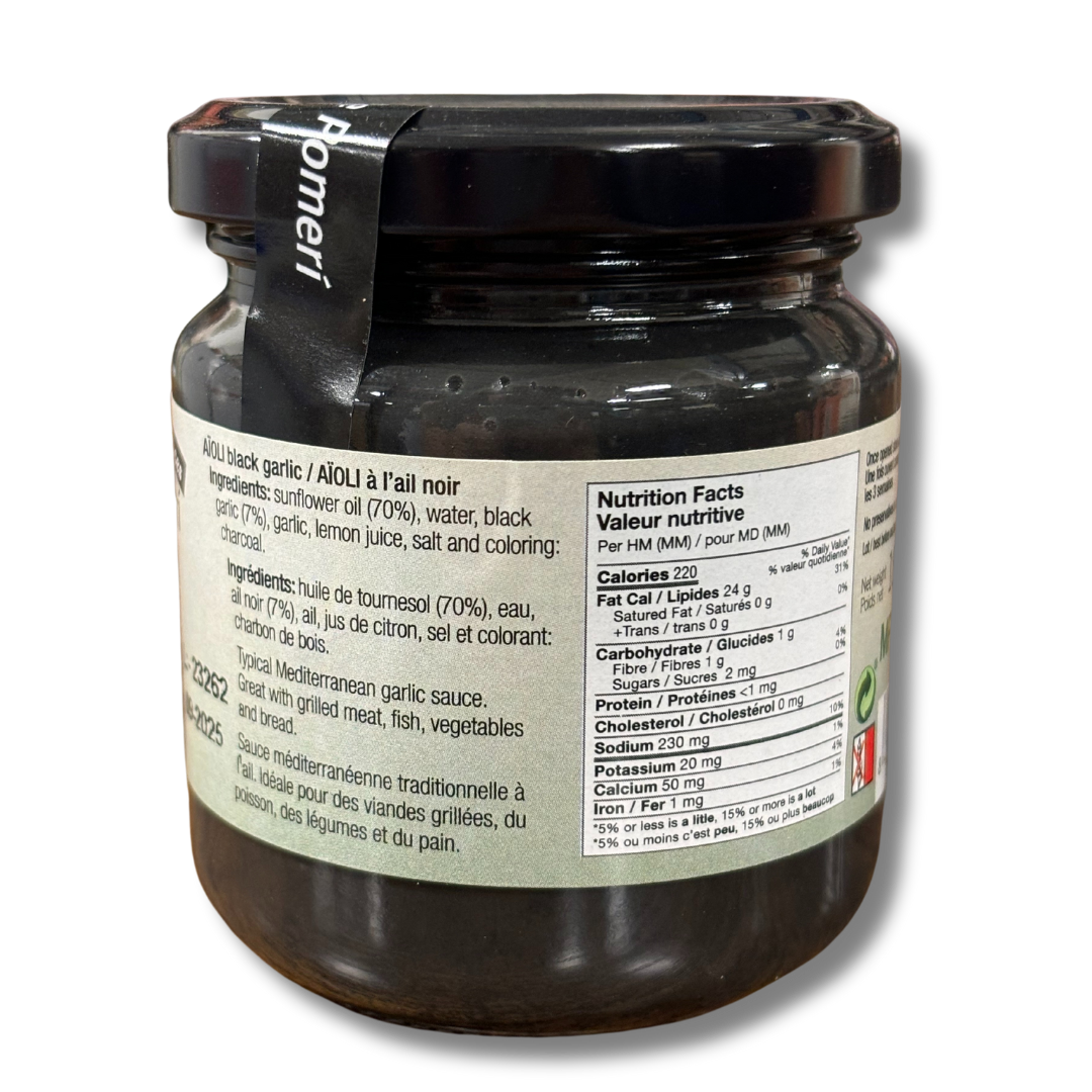 Sauce Aïoli Méditerranéenne à l'Ail Noir 185g