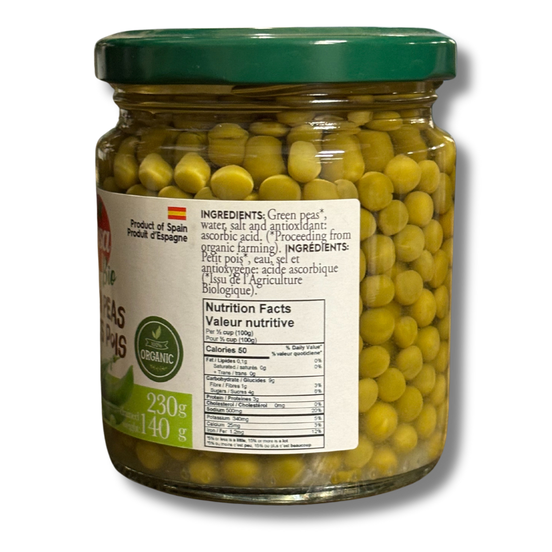 IBSA organic green peas, 230 g - Solfarmers