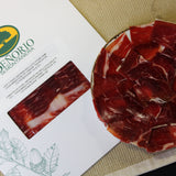 Jambon ibérique 100% Bellota. "Jamón ibérico 100% Bellota". Coupé au couteau (Tranché 80gr)