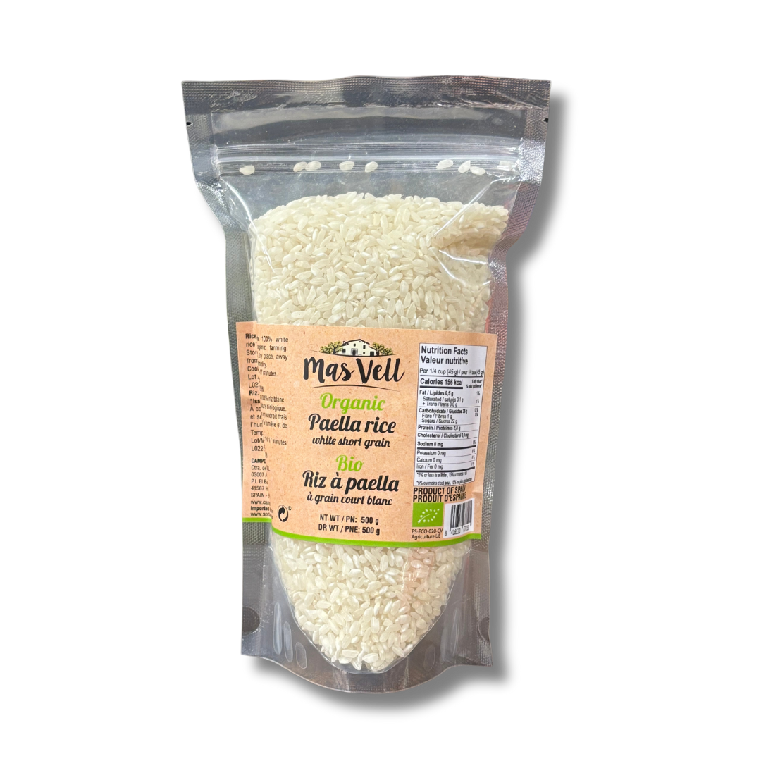 Discover organic paella rice, the best choice for making traditional Spanish paella recipes. Perfect for seafood paella, vegetable paella, and more. High-quality organic short-grain rice absorbs flavors beautifully. Bring authentic Spanish cuisine to your table with organic ingredients!