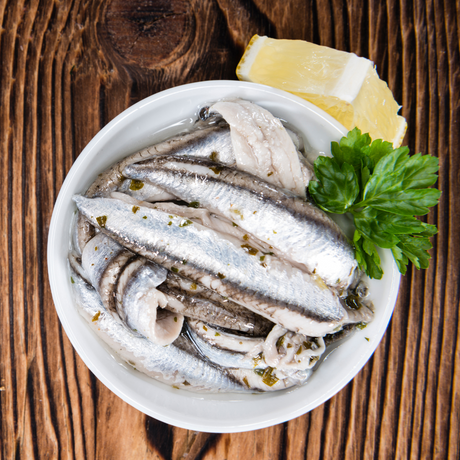 white anchovies from the cantabrian sea