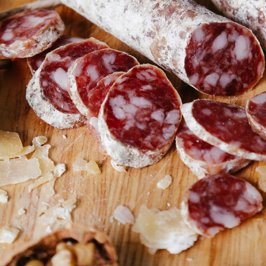 Acorn-Fed Iberian Salchichón "Salchichón Ibérico de Bellota". Señorio de Montanera. (Sliced 100gr) - Solfarmers