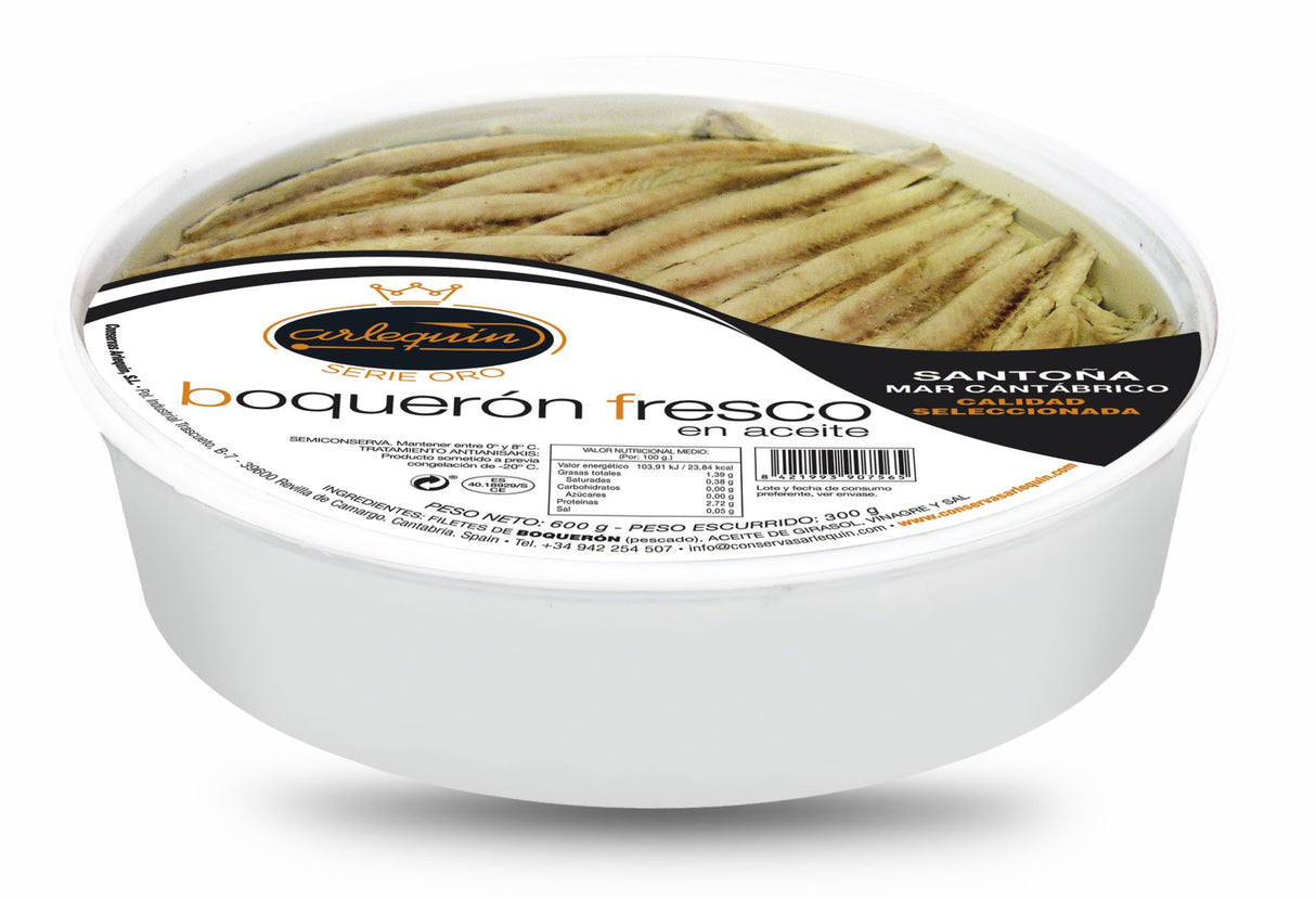 white anchovies in oil by arlequin serie oro